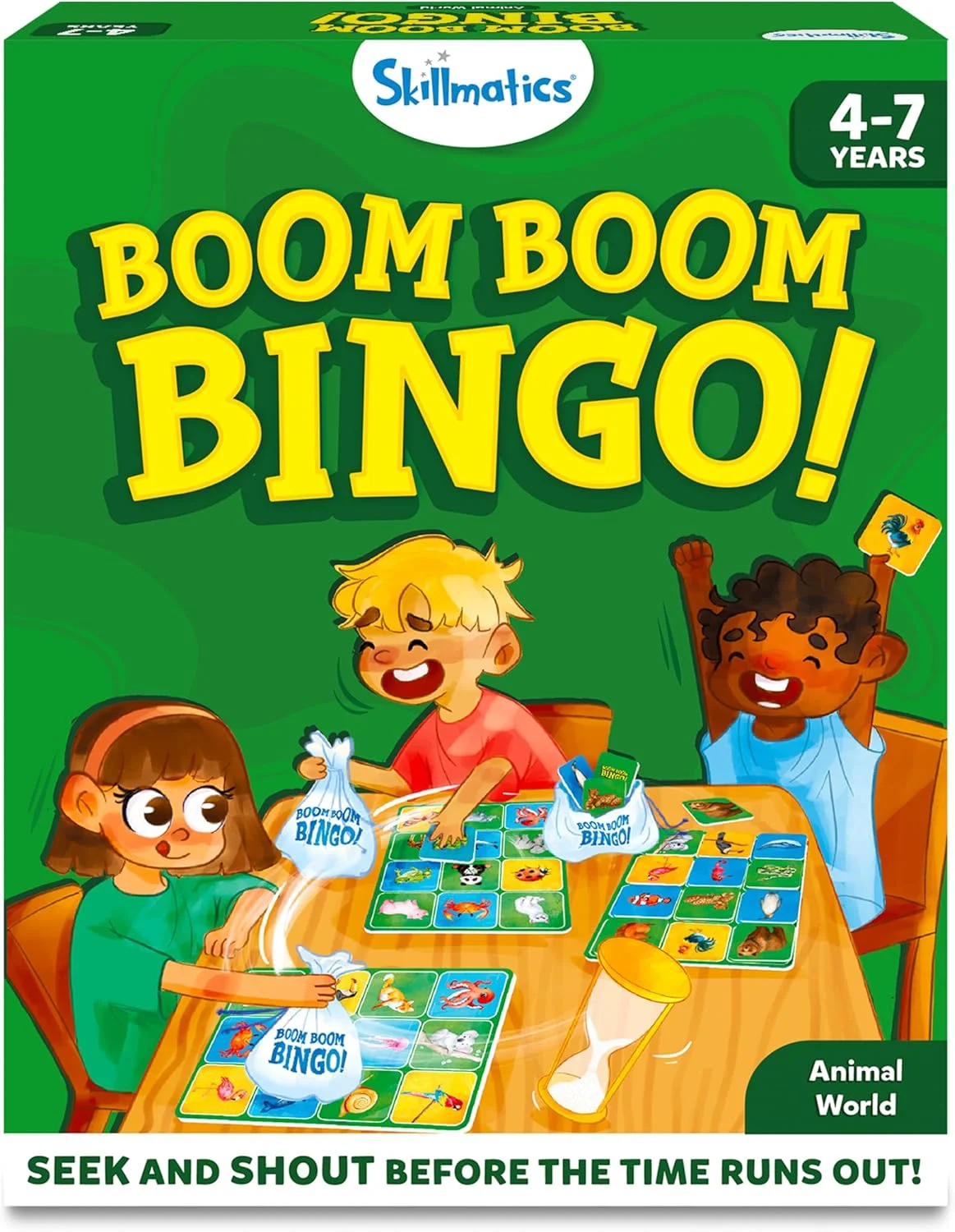 بازی فکری بینگو Skillmatics مدل دنیای حیوانات، بازی تطبیق سریع و سرگرم کننده، مناسب برای پسران و دختران 4 تا 7 سال بازی فکری بینگو Skillmatics مدل دنیای حیوانات، بازی تطبیق سریع و سرگرم کننده، مناسب برای پسران و دختران 4 تا 7 سال