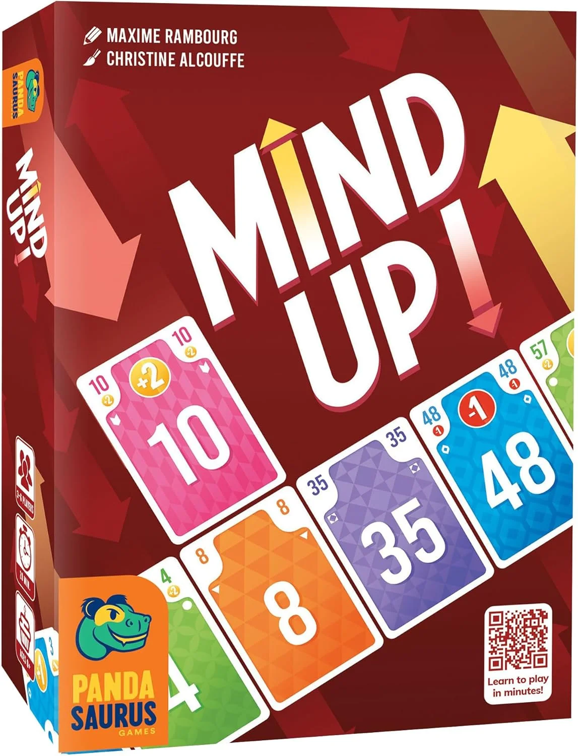 بازی کارتی Pandasaurus Games Mind Up! - ساخت تابلوی استراتژیک، بازی همزمان، بازی سرگرم کننده خانوادگی برای کودکان و بزرگسالان، 8 سال به بالا، 3-6 بازیکن، زمان بازی 15-20 دقیقه، ساخت