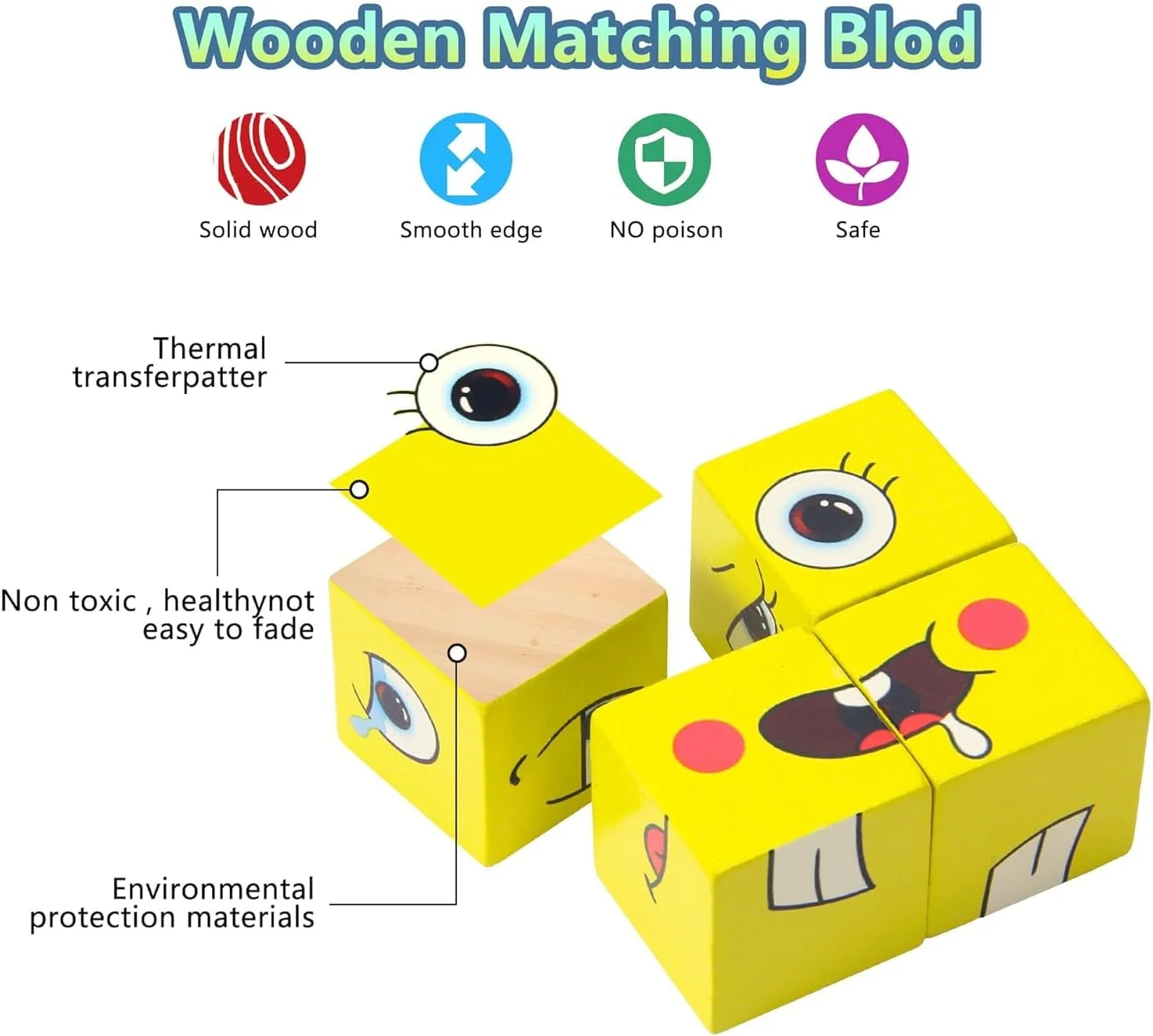 بازی مکعب های چوبی تغییر چهره باغ اسباب بازی، بازی پازل مونته سوری تطبیق حالت های چهره برای کودکان 3 سال به بالا، بازی تخته ای آموزشی سرگرم کننده STEM برای پسران و دختران بازی مکعب های چوبی تغییر چهره باغ اسباب بازی، بازی پازل مونته سوری تطبیق حالت های چهره برای کودکان 3 سال به بالا، بازی تخته ای آموزشی سرگرم کننده STEM برای پسران و دختران