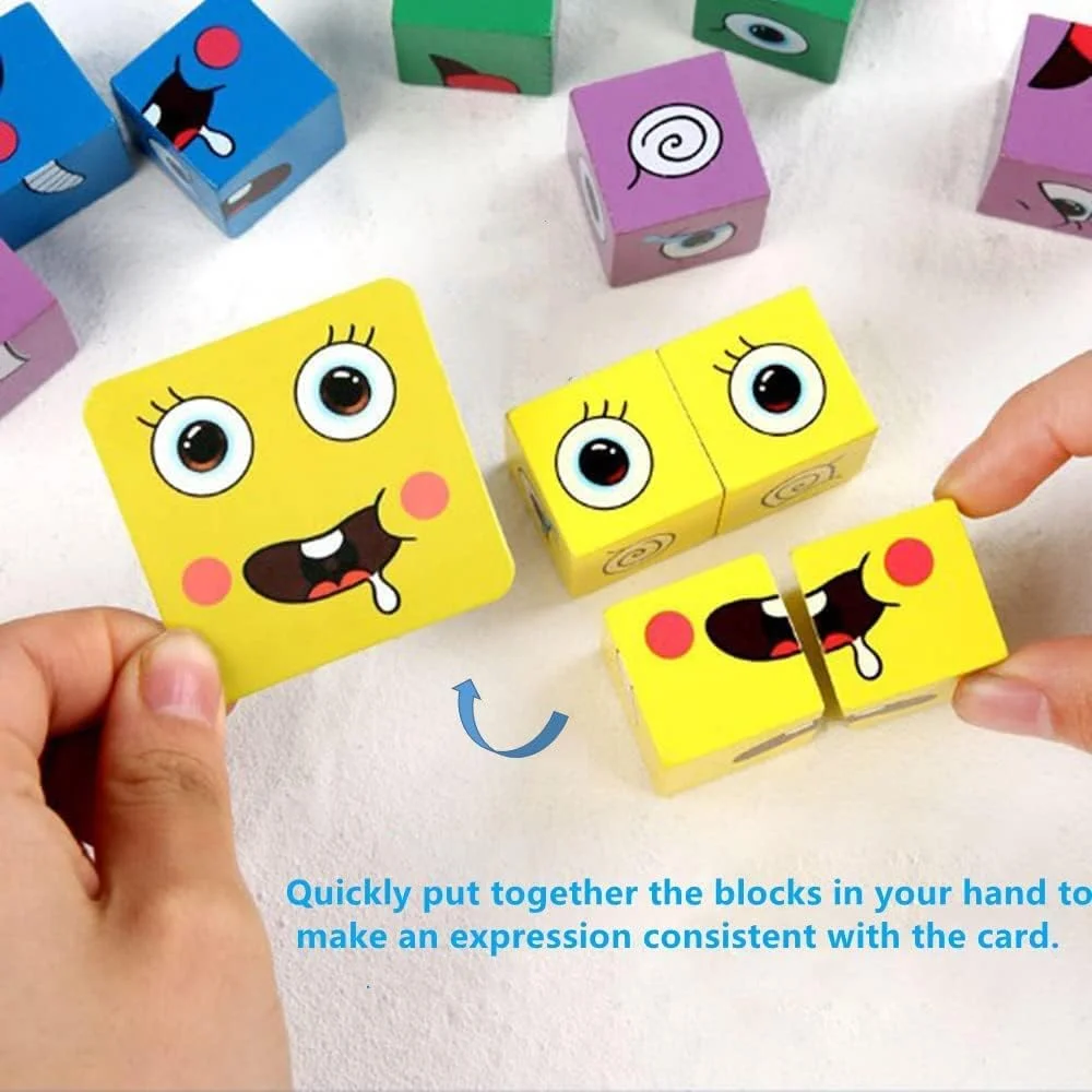 بازی مکعب های چوبی تغییر چهره باغ اسباب بازی، بازی پازل مونته سوری تطبیق حالت های چهره برای کودکان 3 سال به بالا، بازی تخته ای آموزشی سرگرم کننده STEM برای پسران و دختران بازی مکعب های چوبی تغییر چهره باغ اسباب بازی، بازی پازل مونته سوری تطبیق حالت های چهره برای کودکان 3 سال به بالا، بازی تخته ای آموزشی سرگرم کننده STEM برای پسران و دختران