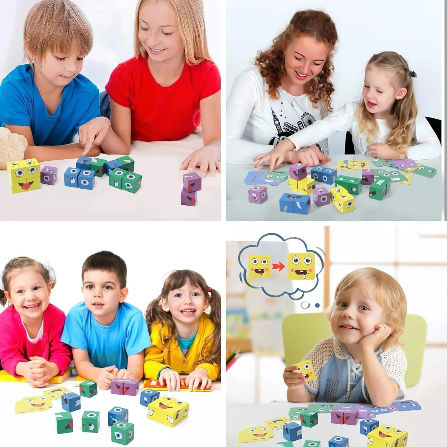 بازی مکعب های چوبی تغییر چهره باغ اسباب بازی، بازی پازل مونته سوری تطبیق حالت های چهره برای کودکان 3 سال به بالا، بازی تخته ای آموزشی سرگرم کننده STEM برای پسران و دختران بازی مکعب های چوبی تغییر چهره باغ اسباب بازی، بازی پازل مونته سوری تطبیق حالت های چهره برای کودکان 3 سال به بالا، بازی تخته ای آموزشی سرگرم کننده STEM برای پسران و دختران