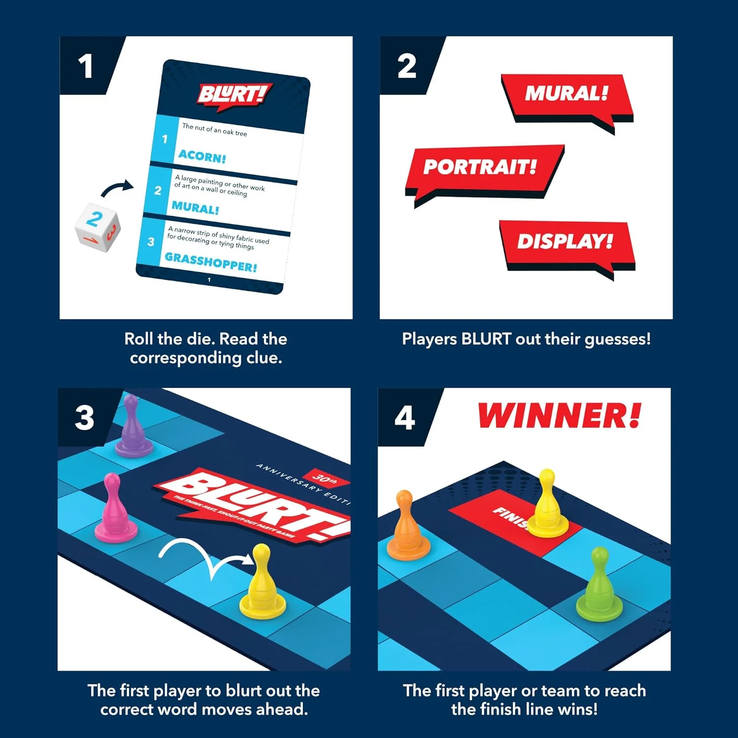 بازی ساخت واژگان آموزشی Blurt!® - بازی کلمات برای 3 تا 12 بازیکن، 10 سال به بالا