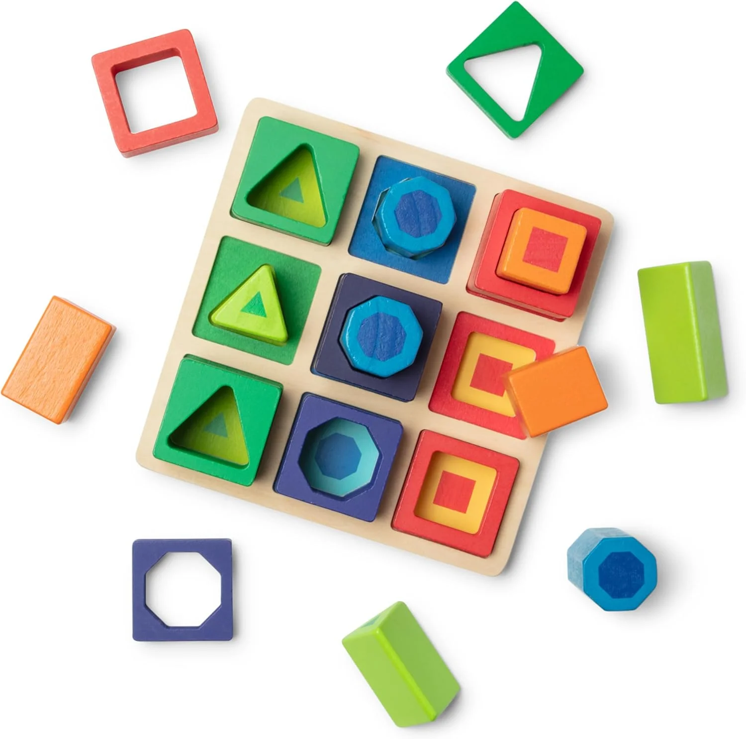 بازی آموزشی مرتب سازی اشکال ملیسا و داگ، اسباب بازی های رشدی، بازی آموزشی، اسباب بازی چوبی، مونته سوری، 3 سال به بالا، هدیه مناسب برای پسران و دختران