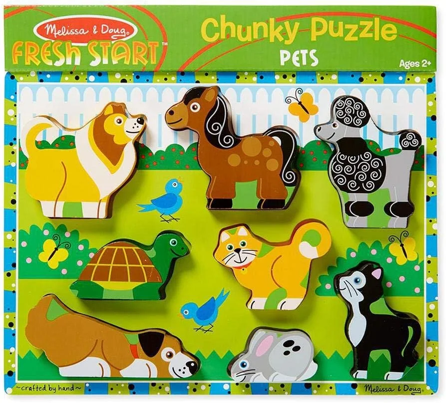 پازل چوبی حیوانات خانگی بزرگ Melissa & Doug