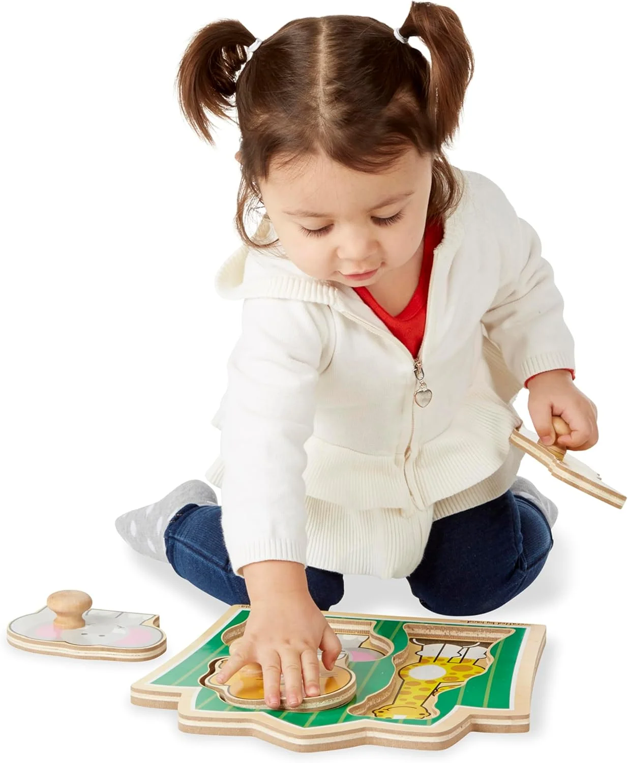 پازل چوبی بزرگ حیوانات سافاری جنگلی ملیسا و داگ