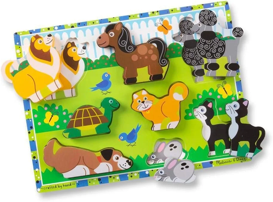 پازل چوبی حیوانات خانگی بزرگ Melissa & Doug