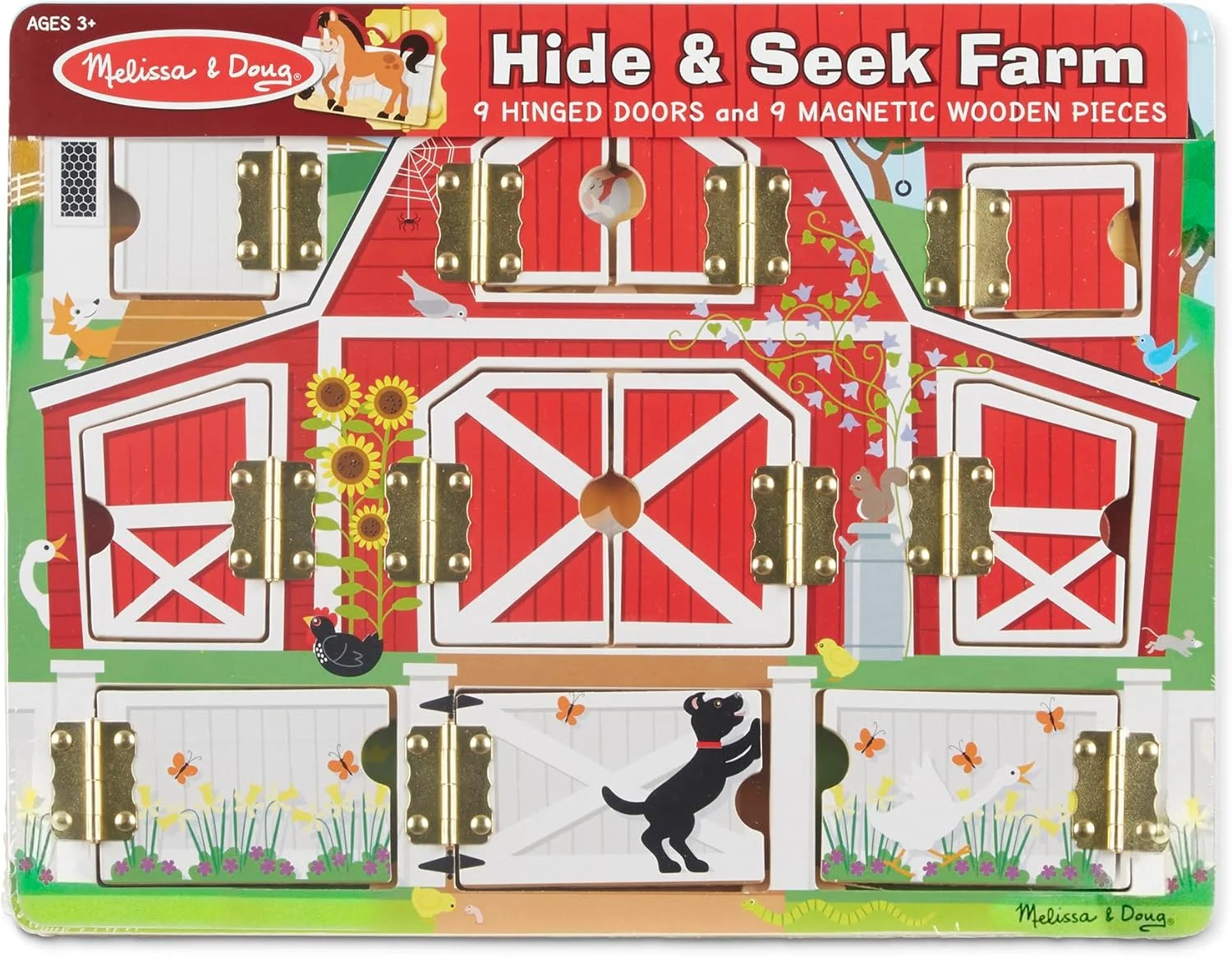 بازی قایم موشک مزرعه ملیسا و داگ | اسباب بازی مغناطیسی | اسباب بازی حیوانات مزرعه برای کودکان | 3+ | هدیه برای پسران یا دختران