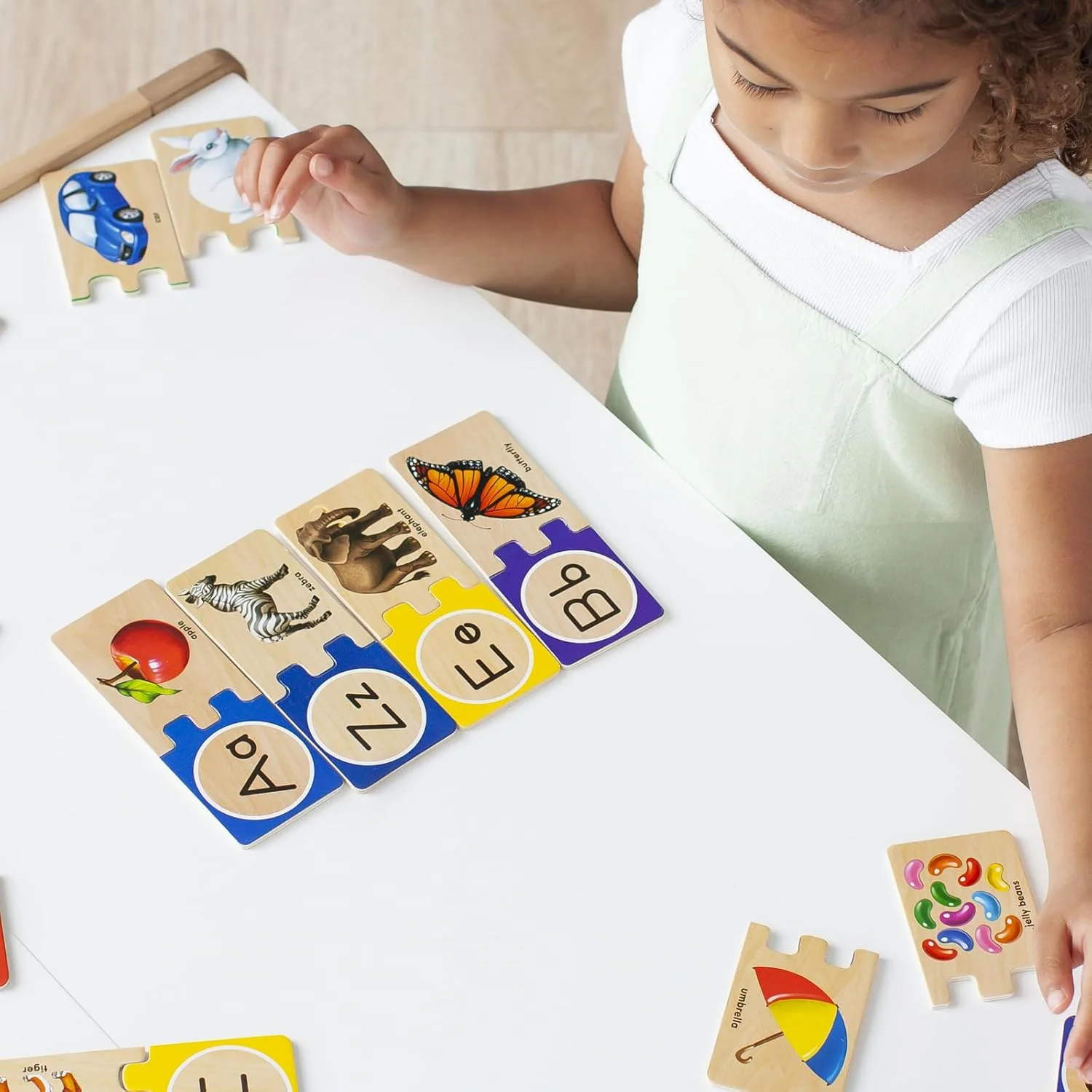 پازل های چوبی حروف الفبا خود اصلاح گر ملیسا و داگ بدون سایز چند رنگ مدل 2541