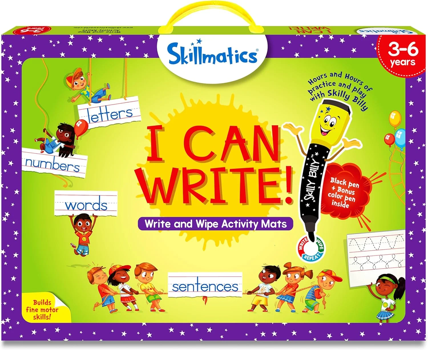 فعالیت‌های آموزشی پیش‌دبستانی چندبارمصرف Skillmatics I Can Write، اسباب‌بازی و بازی آموزشی، لوازم بازگشت به مدرسه، هدیه برای دانش‌آموزان، کودکان، نوپایان 3، 4، 5، 6 ساله