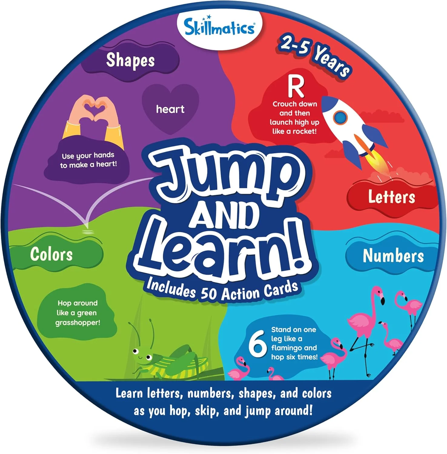 فلش کارت های آموزشی Skillmatics برای کودکان نوپا - آموزش حروف، اعداد، اشکال و رنگ ها، یادگیری پیش دبستانی، اسباب بازی های مسافرتی، هدیه برای کودکان 2، 3، 4، 5 ساله