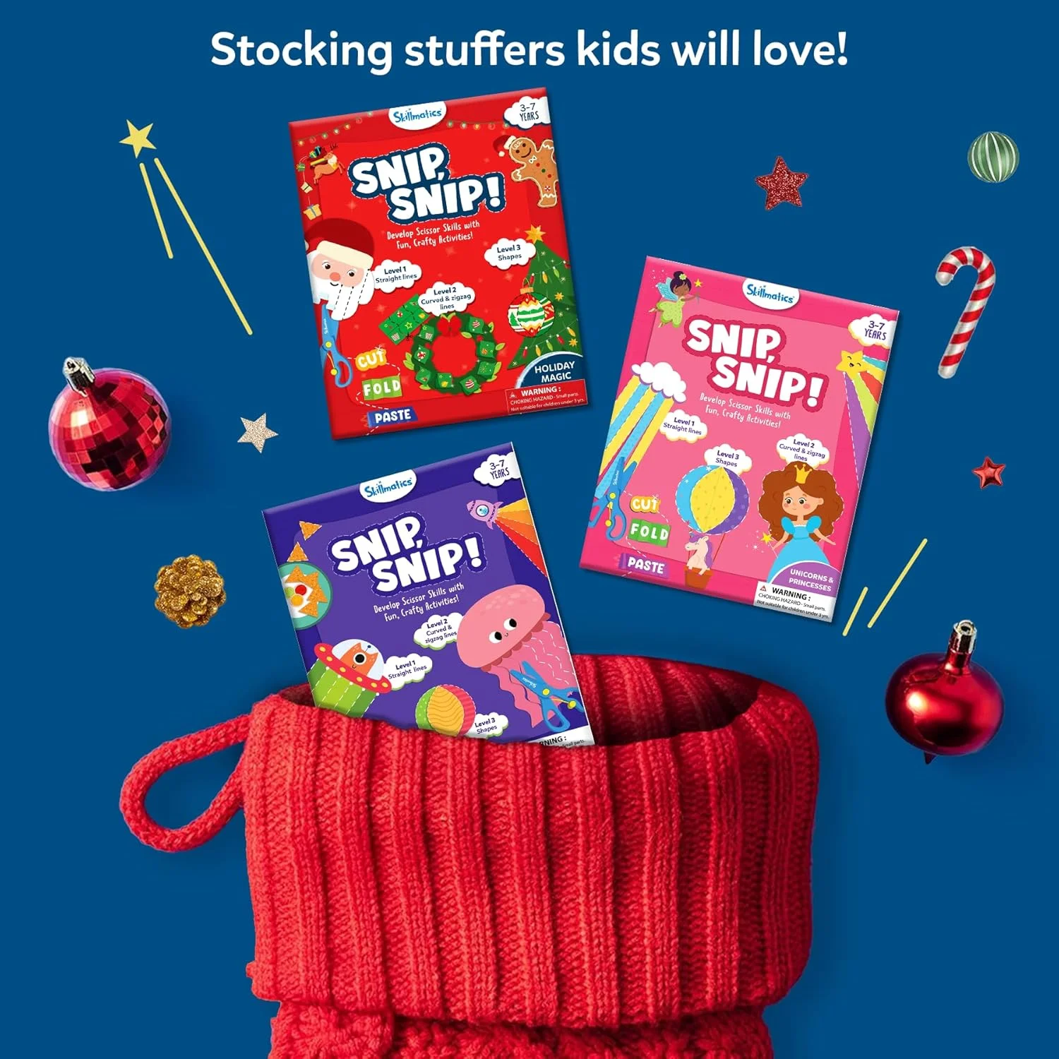 کتاب فعالیت مهارت قیچی Skillmatics - بریدن بریدن، 25 فعالیت سرگرم کننده برش و خلاقانه برای کودکان پیش دبستانی، 2 قیچی ایمن کودک، کیت کاردستی مهارت های حرکتی ظریف، هدیه برای کودکان 3، 4، 5، 6، 7 ساله