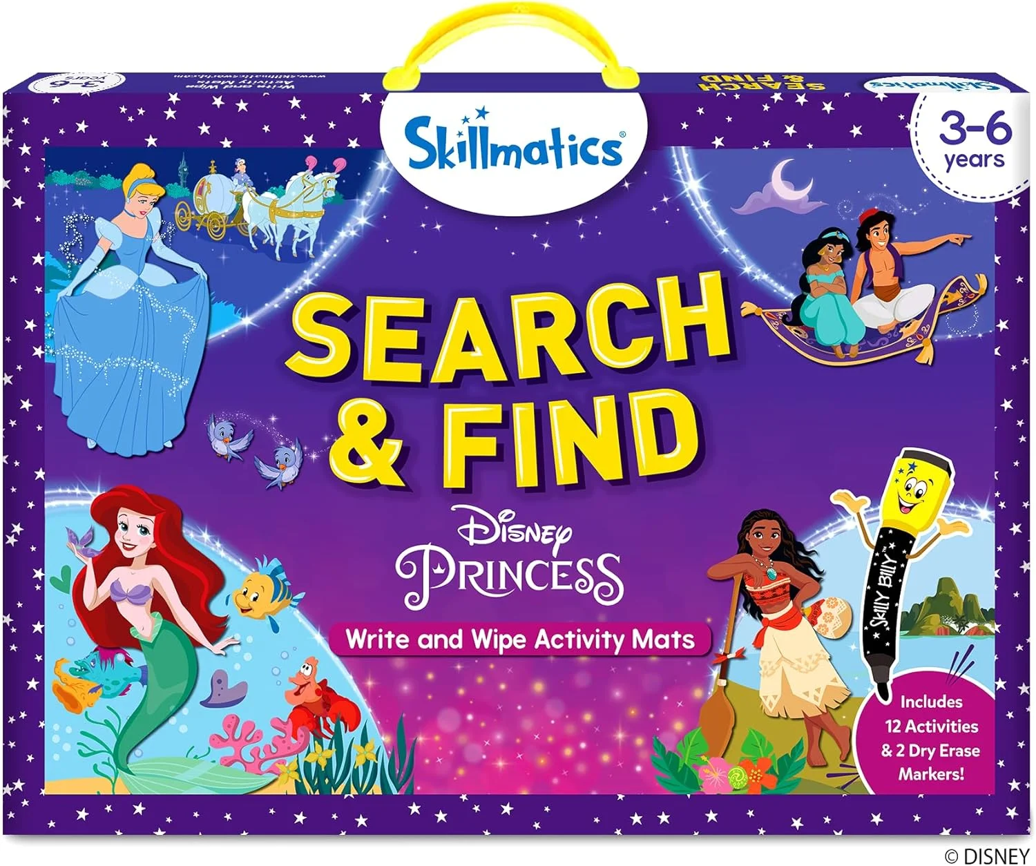 بازی آموزشی پیش دبستانی Skillmatics - جستجو و پیدا کردن پرنسس های دیزنی، بازی آموزشی برای کودکان، نوپایان، دختران، پسران، هدیه برای سنین 3، 4، 5، 6 سال، چند رنگ