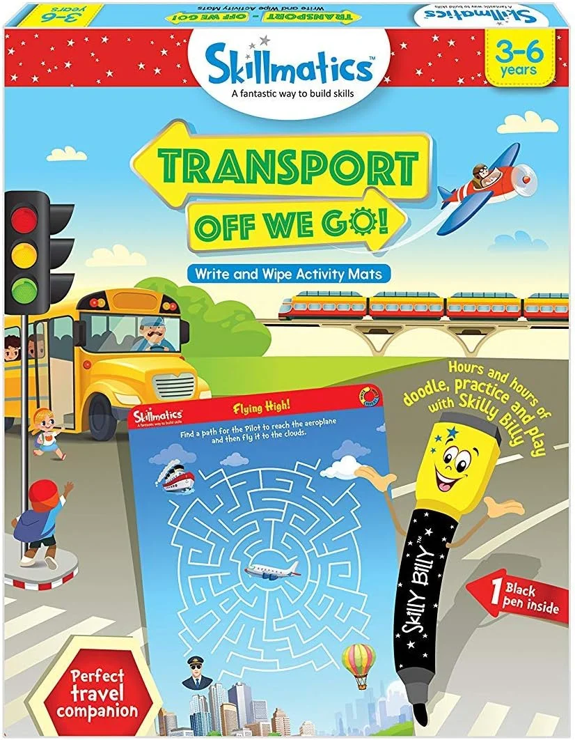 بازی آموزشی اسکیلماتیکس: حمل و نقل، رنگارنگ، 3 - 6 سال، SKILL08TOS، چند رنگ