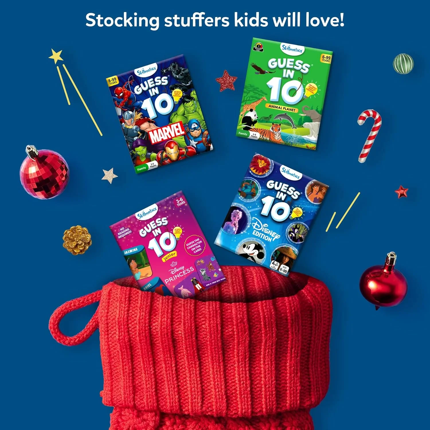 بازی کارتی Skillmatics - حدس بزن در 10 دستیار اجتماعی کوچک برای کودکان، پسران، دختران و خانواده‌هایی که عاشق بازی‌های تخته‌ای و اسباب‌بازی‌های آموزشی هستند، مناسب برای مسافرت، هدیه برای سنین 3، 4، 5، 6 سال