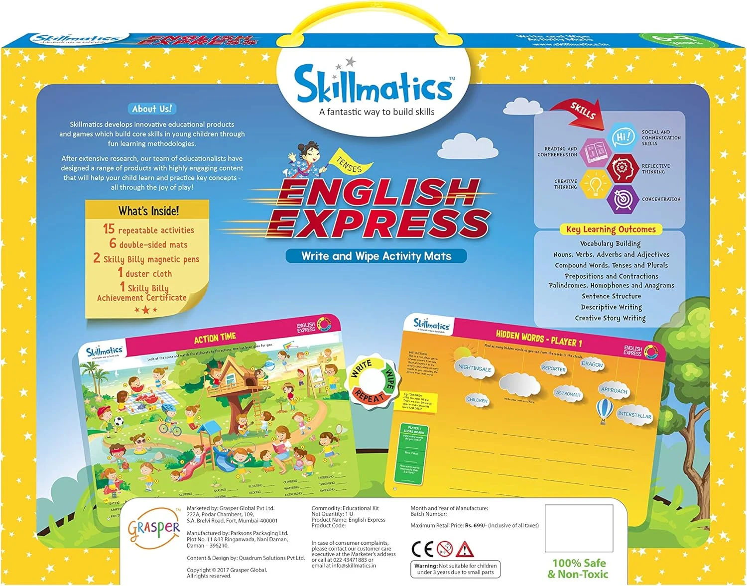 بازی آموزشی اسکیلماتیکس اکسپرس انگلیسی ۶ تا ۹ سال، چند رنگ، اسکیلماتیکس، Skill20Eeb