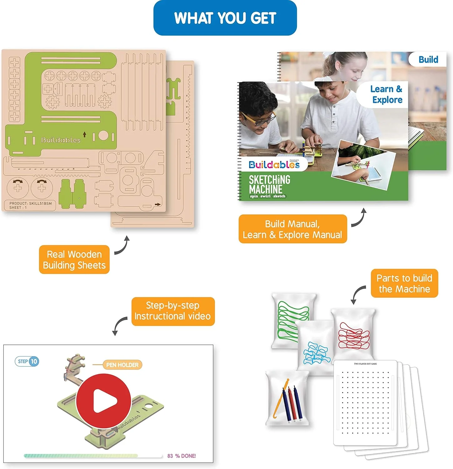 ماشین طراحی Skillmatics (۸ تا ۹۹ سال) اسباب بازی آموزشی، ساختنی و یادگیری STEM، Skillmatics، Skill51Bsm