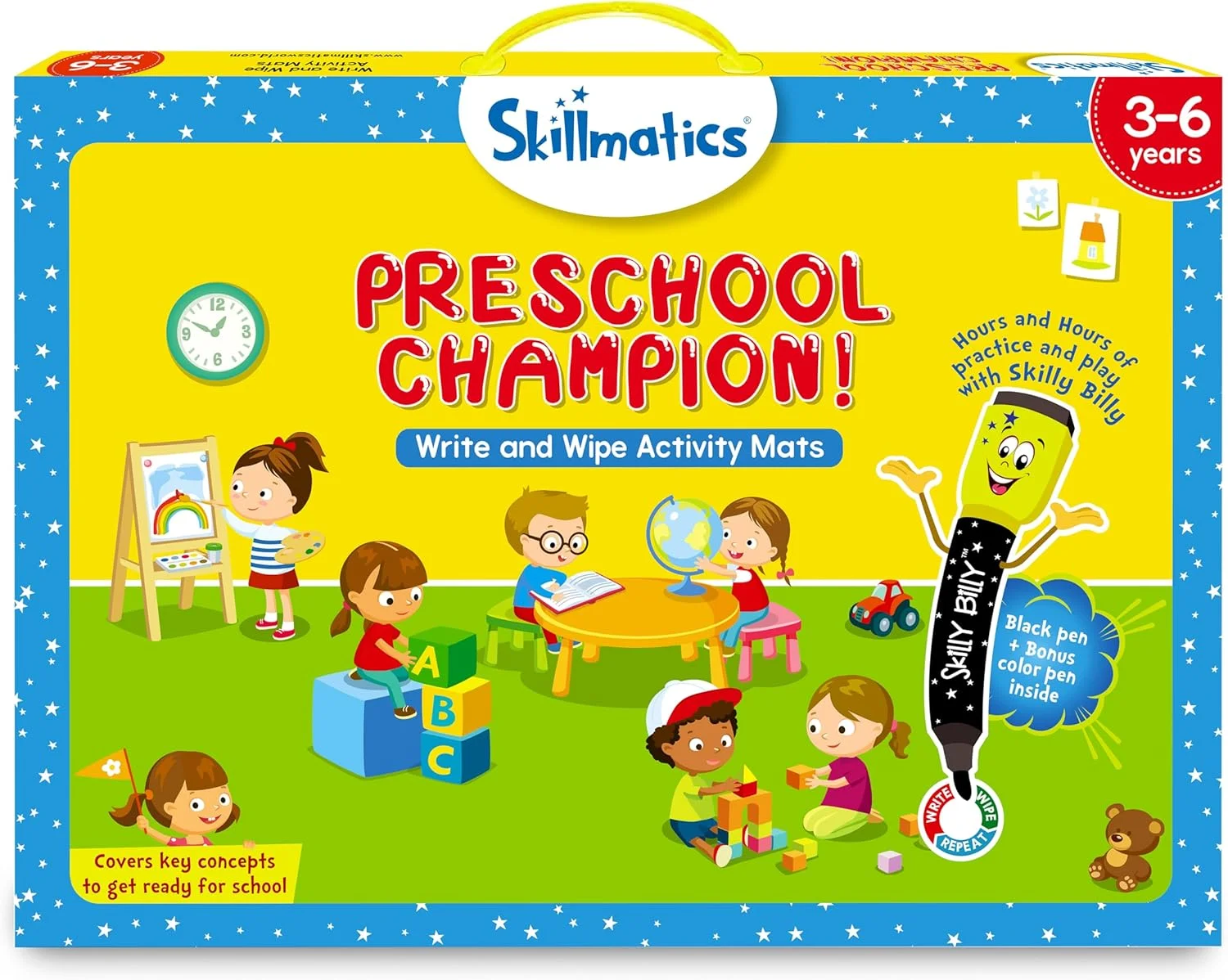 بازی آموزشی اسکیلماتیکس - قهرمان پیش دبستانی، فعالیت یادگیری مهدکودک برای کودکان، لوازم مدرسه/کلاس، هدیه برای دختران و پسران 3، 4، 5، 6 ساله