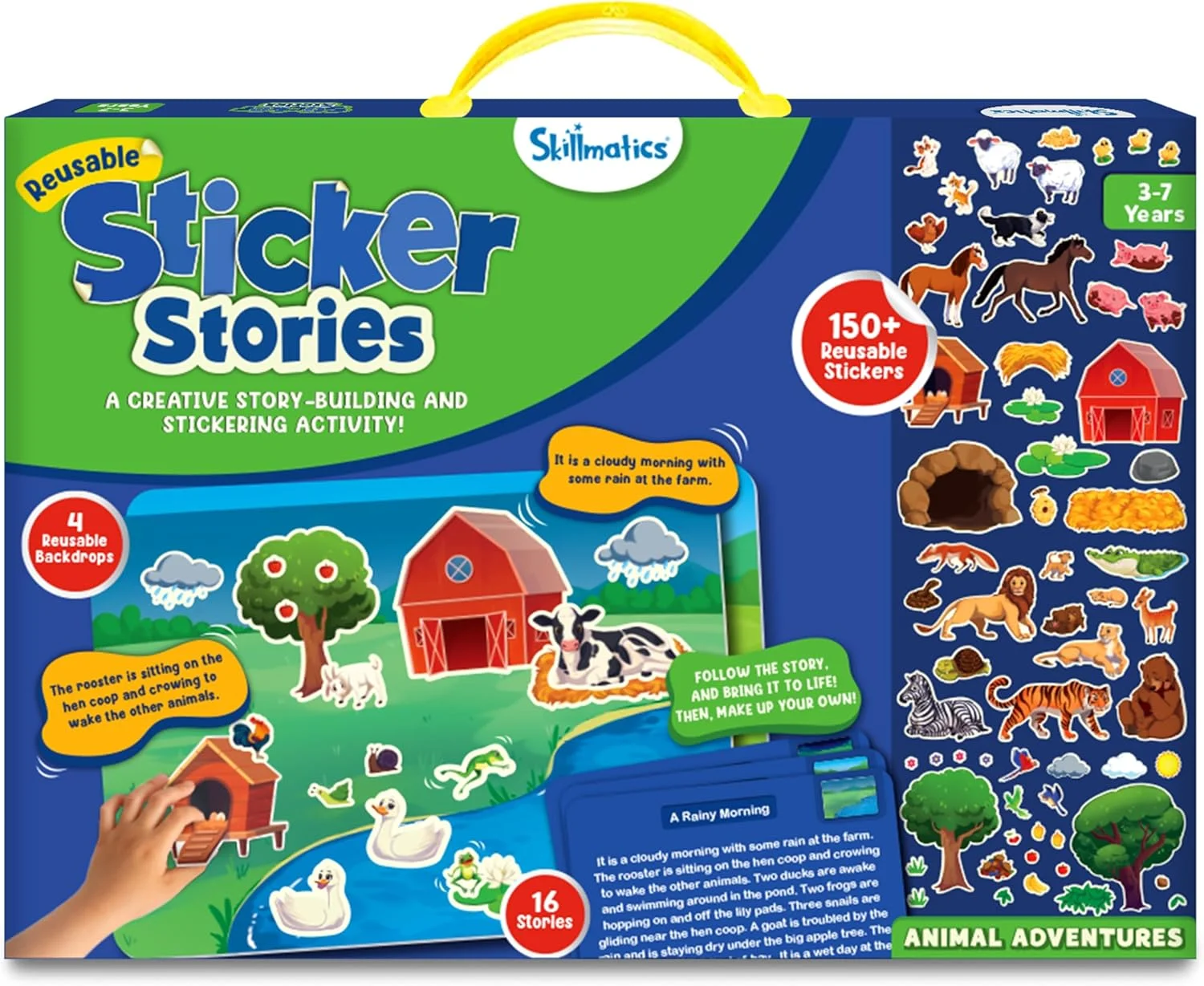 مجموعه فعالیت های آموزشی Skillmatics - داستان سرایی خلاقانه و تقویت مهارت ها با بیش از 150 استیکر قابل استفاده مجدد، سرگرم کننده، بدون کثیف کاری، اسباب بازی پیش دبستانی و مهد کودک، هدیه برای کودکان 3، 4، 5، 6، 7 ساله
