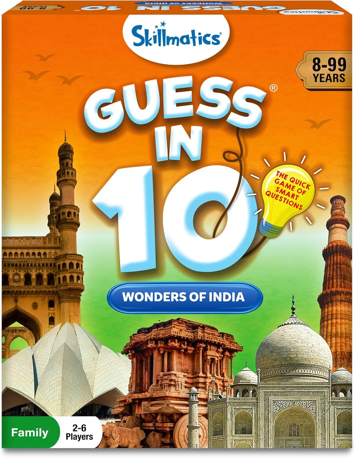بازی کارتی Skillmatics - حدس بزنید در 10 عجایب هند، مناسب برای پسران، دختران، کودکان و خانواده هایی که عاشق بازی های آموزشی، بازی های تخته ای، هدیه برای سنین 8، 9، 10 سال و بالاتر هستند بازی کارتی Skillmatics - حدس بزنید در 10 عجایب هند، مناسب برای پسران، دختران، کودکان و خانواده هایی که عاشق بازی های آموزشی، بازی های تخته ای، هدیه برای سنین 8، 9، 10 سال و بالاتر هستند