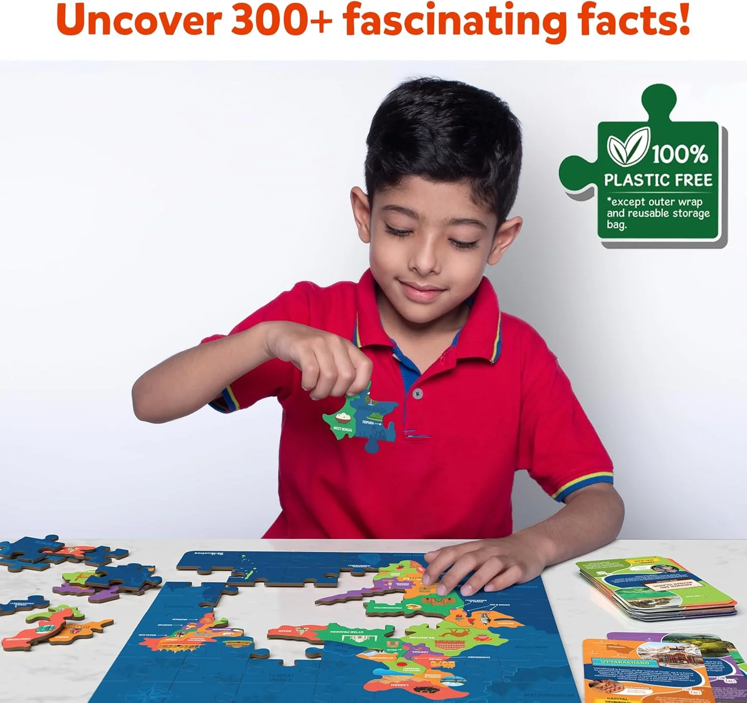 پازل نقشه هند Skillmatics - 70 قطعه، اسباب بازی آموزشی برای یادگیری بیش از 300 واقعیت درباره هند، هدیه برای کودکان 6 تا 12 سال پازل نقشه هند Skillmatics - 70 قطعه، اسباب بازی آموزشی برای یادگیری بیش از 300 واقعیت درباره هند، هدیه برای کودکان 6 تا 12 سال