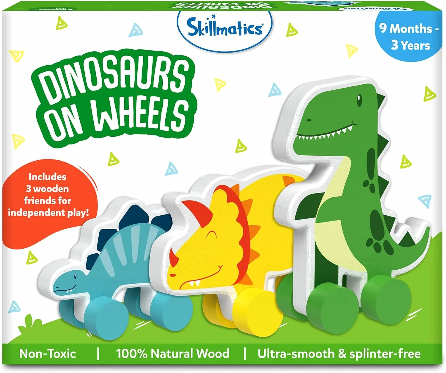 اسباب بازی های چوبی دایناسور Skillmatics با چرخ، بازی تخیلی برای کودکان نوپا، هدایای آموزشی برای نوزادان 9 ماهه تا 3 ساله اسباب بازی های چوبی دایناسور Skillmatics با چرخ، بازی تخیلی برای کودکان نوپا، هدایای آموزشی برای نوزادان 9 ماهه تا 3 ساله