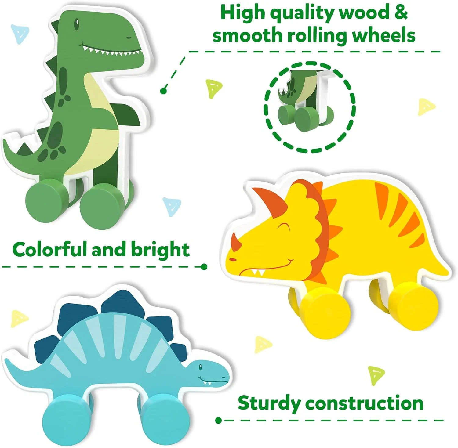 اسباب بازی های چوبی دایناسور Skillmatics با چرخ، بازی تخیلی برای کودکان نوپا، هدایای آموزشی برای نوزادان 9 ماهه تا 3 ساله اسباب بازی های چوبی دایناسور Skillmatics با چرخ، بازی تخیلی برای کودکان نوپا، هدایای آموزشی برای نوزادان 9 ماهه تا 3 ساله