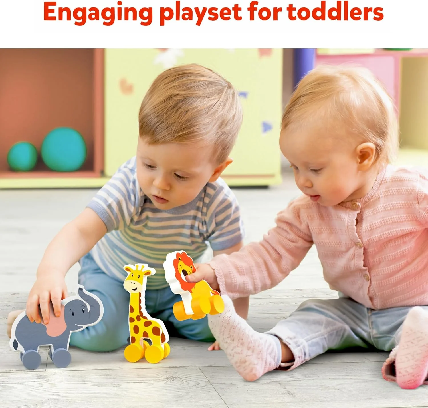 اسباب بازی های چوبی حیوانات چرخ دار Skillmatics، بازی تخیلی برای کودکان نوپا، هدایای آموزشی برای نوزادان 9 ماهه تا 3 ساله اسباب بازی های چوبی حیوانات چرخ دار Skillmatics، بازی تخیلی برای کودکان نوپا، هدایای آموزشی برای نوزادان 9 ماهه تا 3 ساله