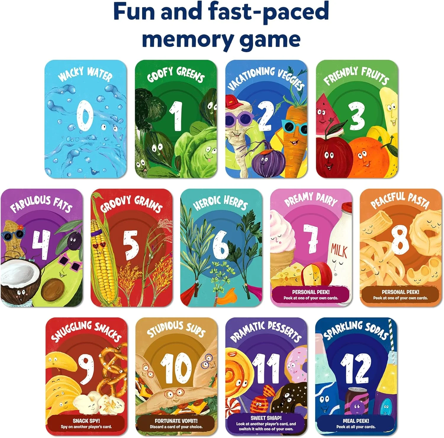 بازی کارتی Skillmatics - شام چی داریم، بازی استراتژی و حافظه سرگرم کننده، هدیه و بازی های خانوادگی مناسب برای سنین 7 سال به بالا