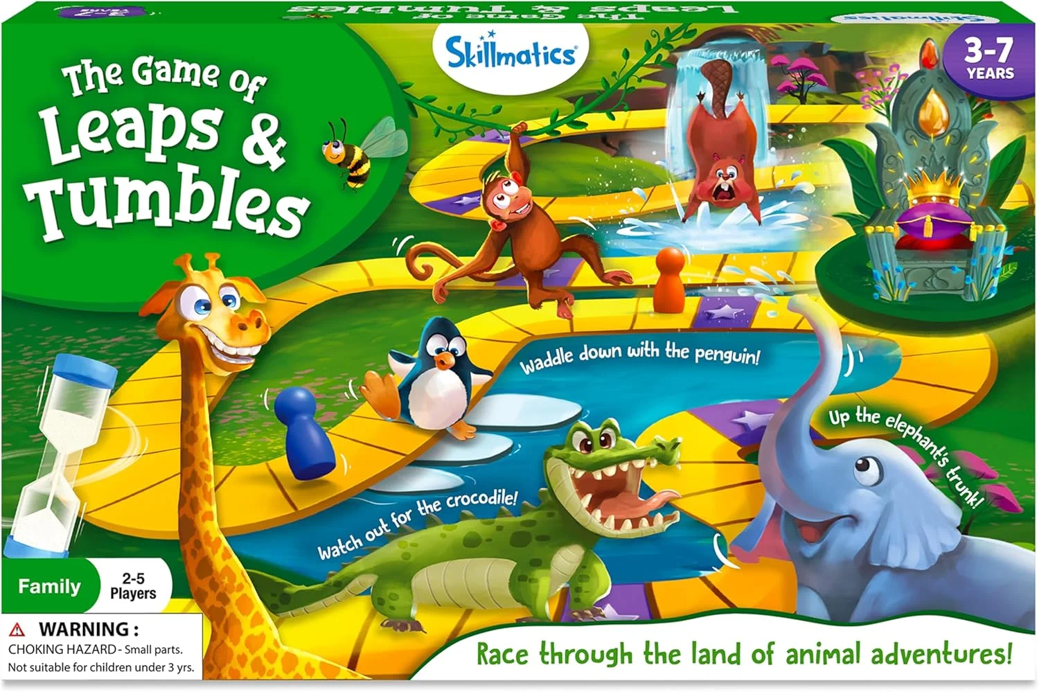 بازی تخته ای Skillmatics - جهش ها و سقوط ها، بازی کلاسیک با پیچ و تاب برای کودکان، پیش دبستانی ها، نوپاها، هدیه برای دختران و پسران 3، 4، 5، 6، 7 ساله بازی تخته ای Skillmatics - جهش ها و سقوط ها، بازی کلاسیک با پیچ و تاب برای کودکان، پیش دبستانی ها، نوپاها، هدیه برای دختران و پسران 3، 4، 5، 6، 7 ساله