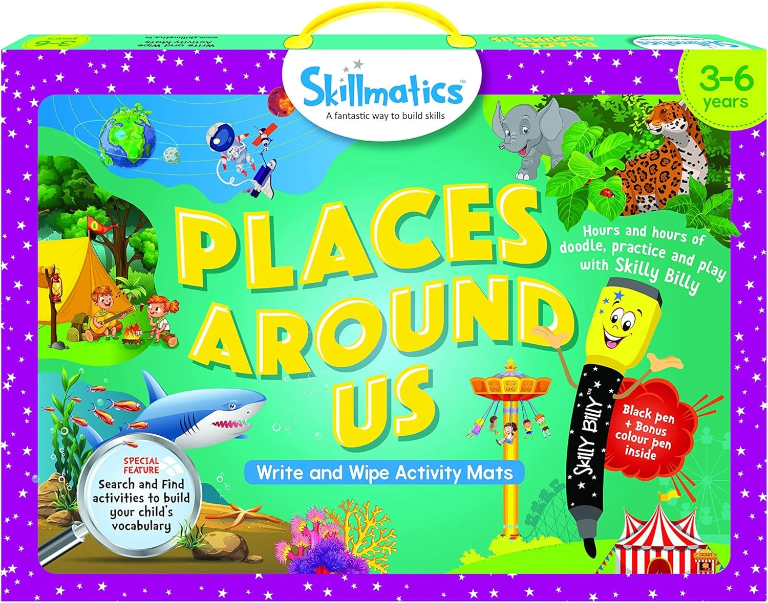 بازی آموزشی Skillmatics: مکان های اطراف ما ۳-۶ سال (بسته جستجو و پیدا کن)