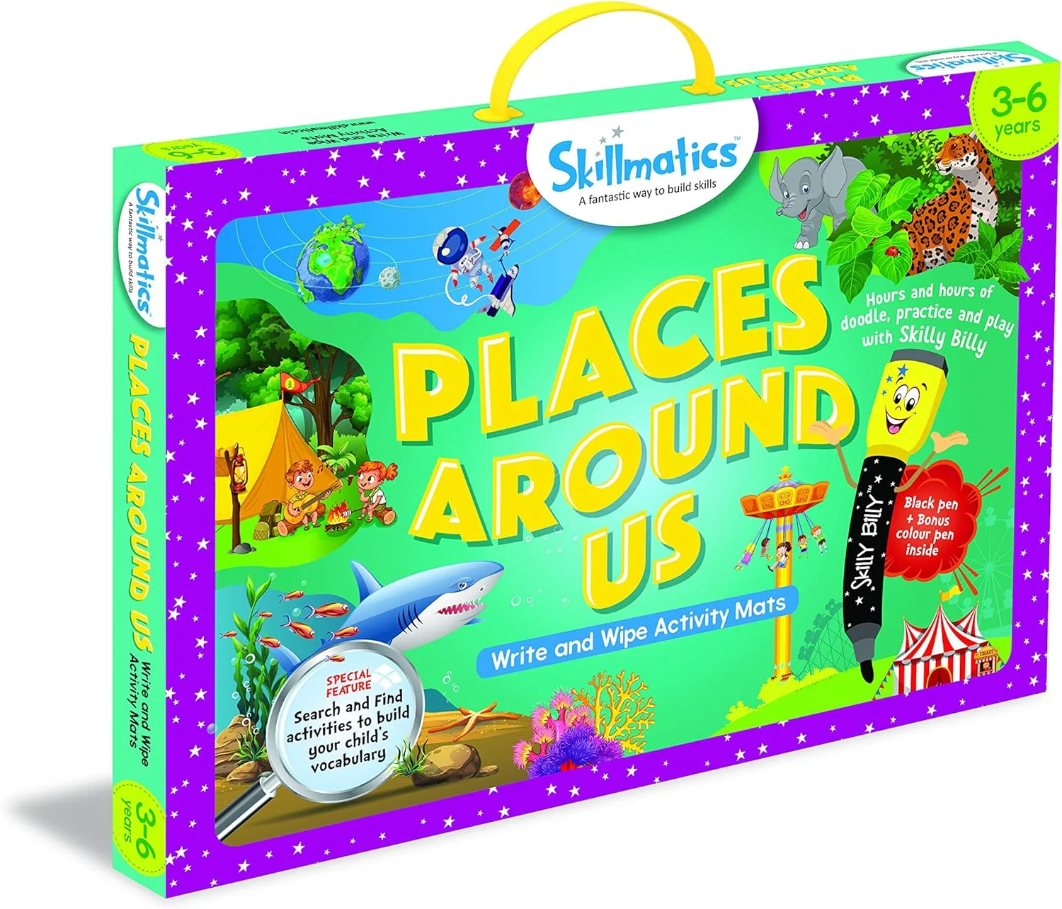 بازی آموزشی Skillmatics: مکان های اطراف ما ۳-۶ سال (بسته جستجو و پیدا کن)