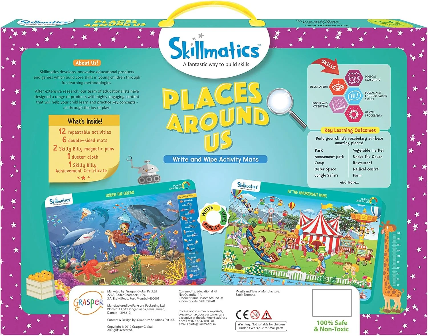 بازی آموزشی Skillmatics: مکان های اطراف ما ۳-۶ سال (بسته جستجو و پیدا کن)