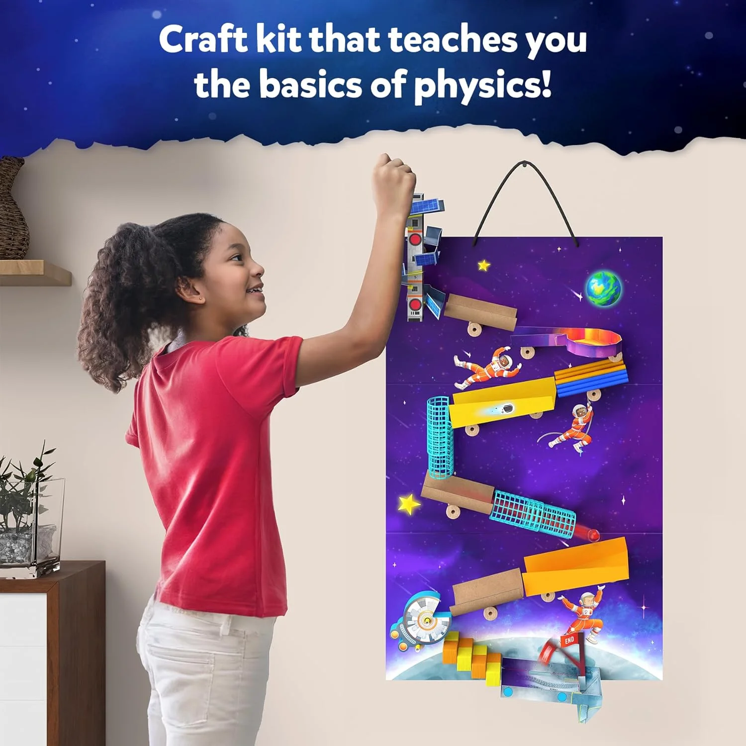 کیت کاردستی Skillmatics - مسیر مسابقه فضایی، فعالیت خودساز، اسباب بازی STEM، منبع آموزشی، اسباب بازی های آموزشی برای پسران و دختران، هدیه برای سنین 8، 9، 10، 11، 12، 13، 50+ قطعه