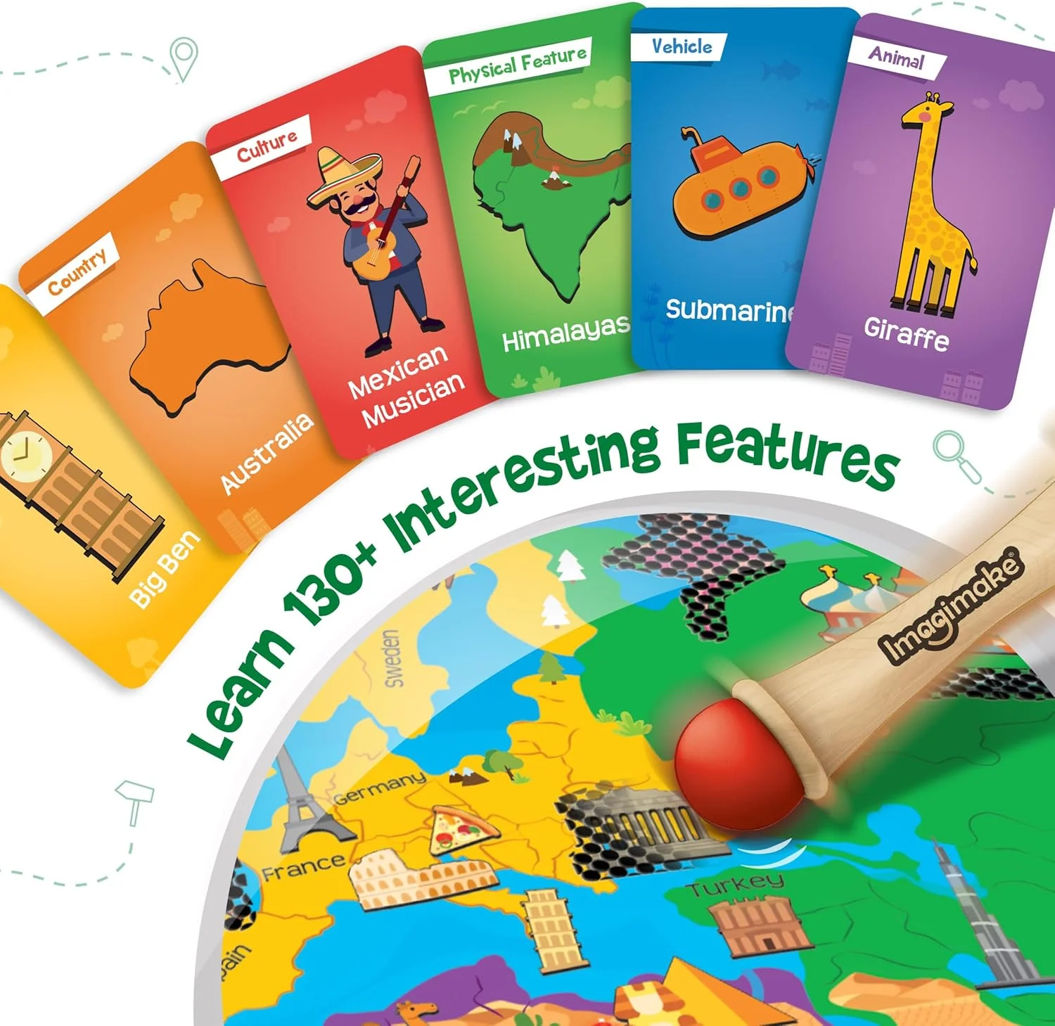 بازی فکری نقشه جهان ایمیجیمیک | کشف جادویی | اسباب بازی آموزشی برای کودکان 5 سال به بالا | اسباب بازی دخترانه و پسرانه | بازی کارتی | هدیه تولد برای دختران و پسران بازی فکری نقشه جهان ایمیجیمیک | کشف جادویی | اسباب بازی آموزشی برای کودکان 5 سال به بالا | اسباب بازی دخترانه و پسرانه | بازی کارتی | هدیه تولد برای دختران و پسران