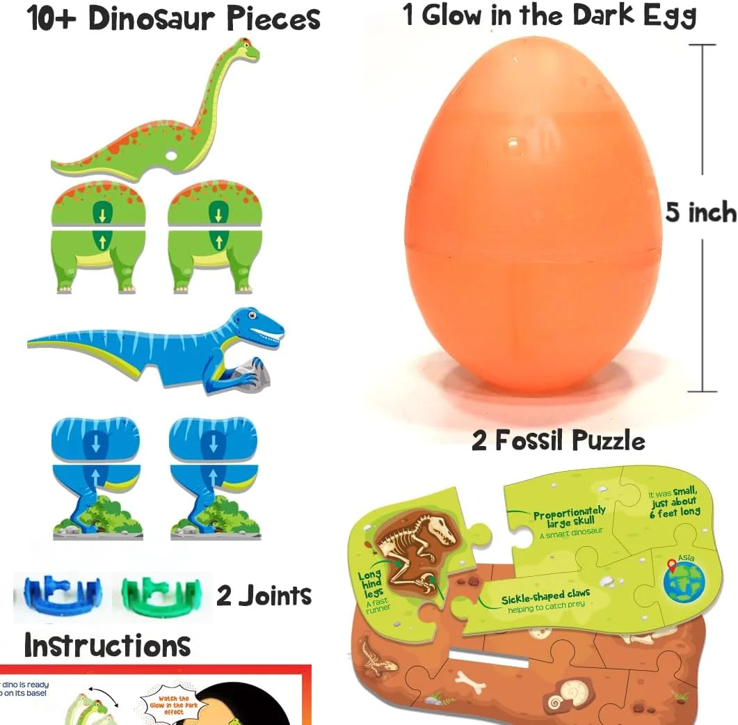 نقشه دایناسورها و تخم دایناسور شبتاب ایمیجیمیک | پازل سه بعدی دایناسور برای کودکان | ساخت و بازی با اسباببازیهای دایناسور شبتاب | هدیه تولد و جایزه برای کودکان 5، 6، 7، 8، 9 ساله نقشه دایناسورها و تخم دایناسور شبتاب ایمیجیمیک | پازل سه بعدی دایناسور برای کودکان | ساخت و بازی با اسباببازیهای دایناسور شبتاب | هدیه تولد و جایزه برای کودکان 5، 6، 7، 8، 9 ساله