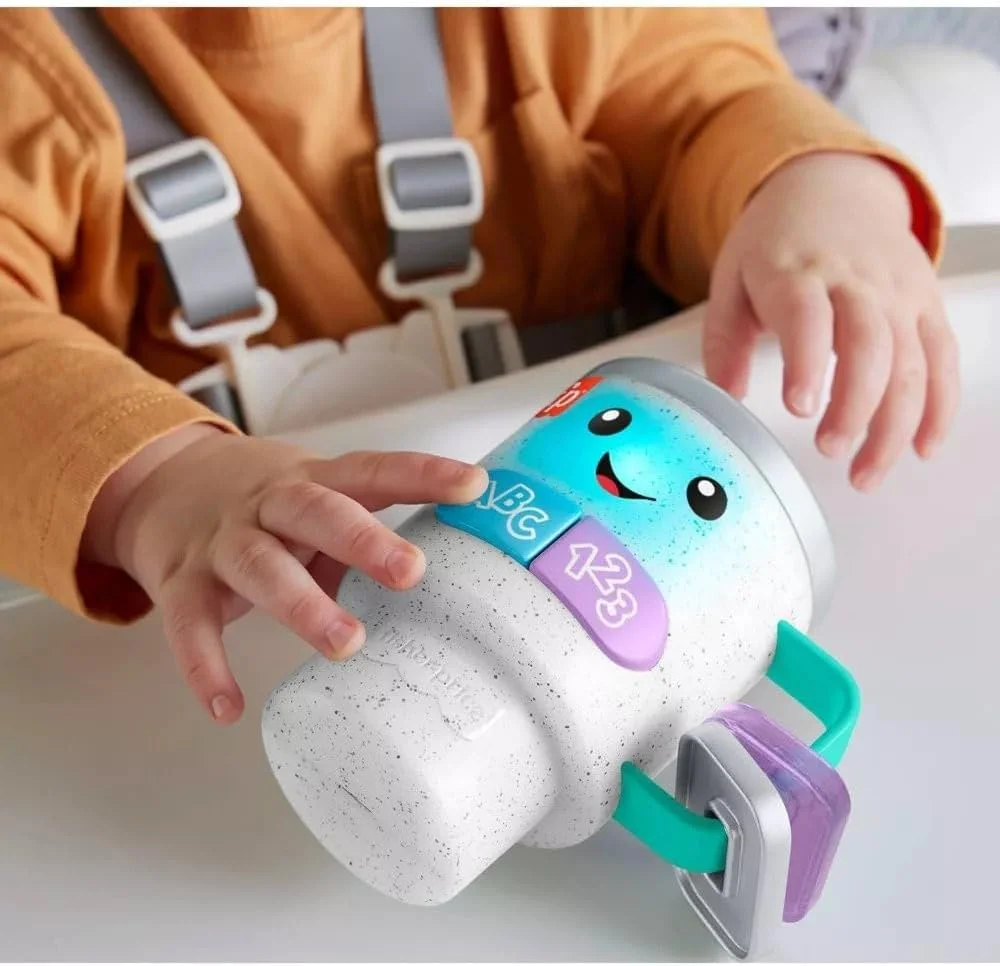 فنجان قهوه موزیکال و آموزشی Fisher-Price Laugh & Learn، مناسب برای کودکان 6 ماهه و بالاتر