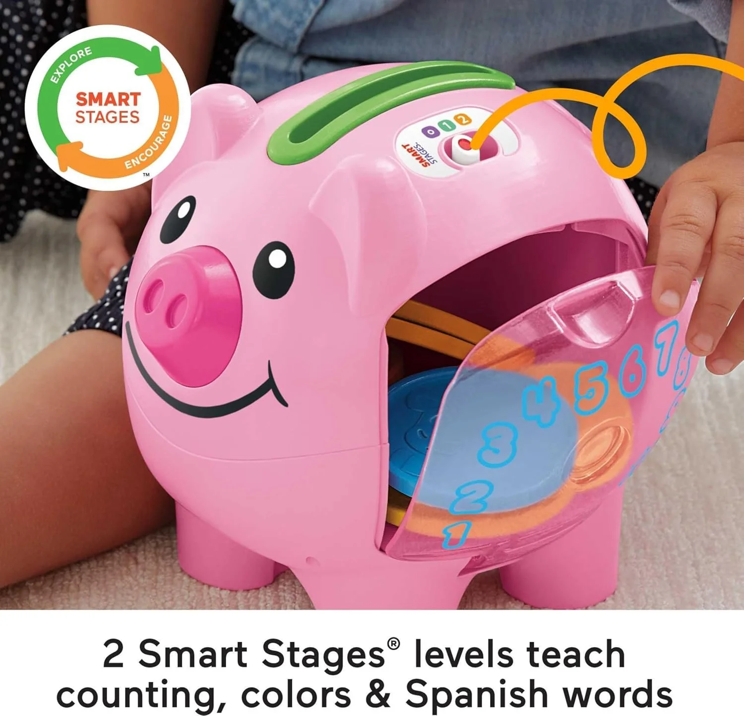 اسباب بازی کودک و نوپا Fisher-Price Laugh & Learn Smart Stages Piggy Bank با آهنگ ها و عبارات آموزشی برای نوزادان 6+ ماه (اختصاصی آمازون) اسباب بازی کودک و نوپا Fisher-Price Laugh & Learn Smart Stages Piggy Bank با آهنگ ها و عبارات آموزشی برای نوزادان 6+ ماه (اختصاصی آمازون)