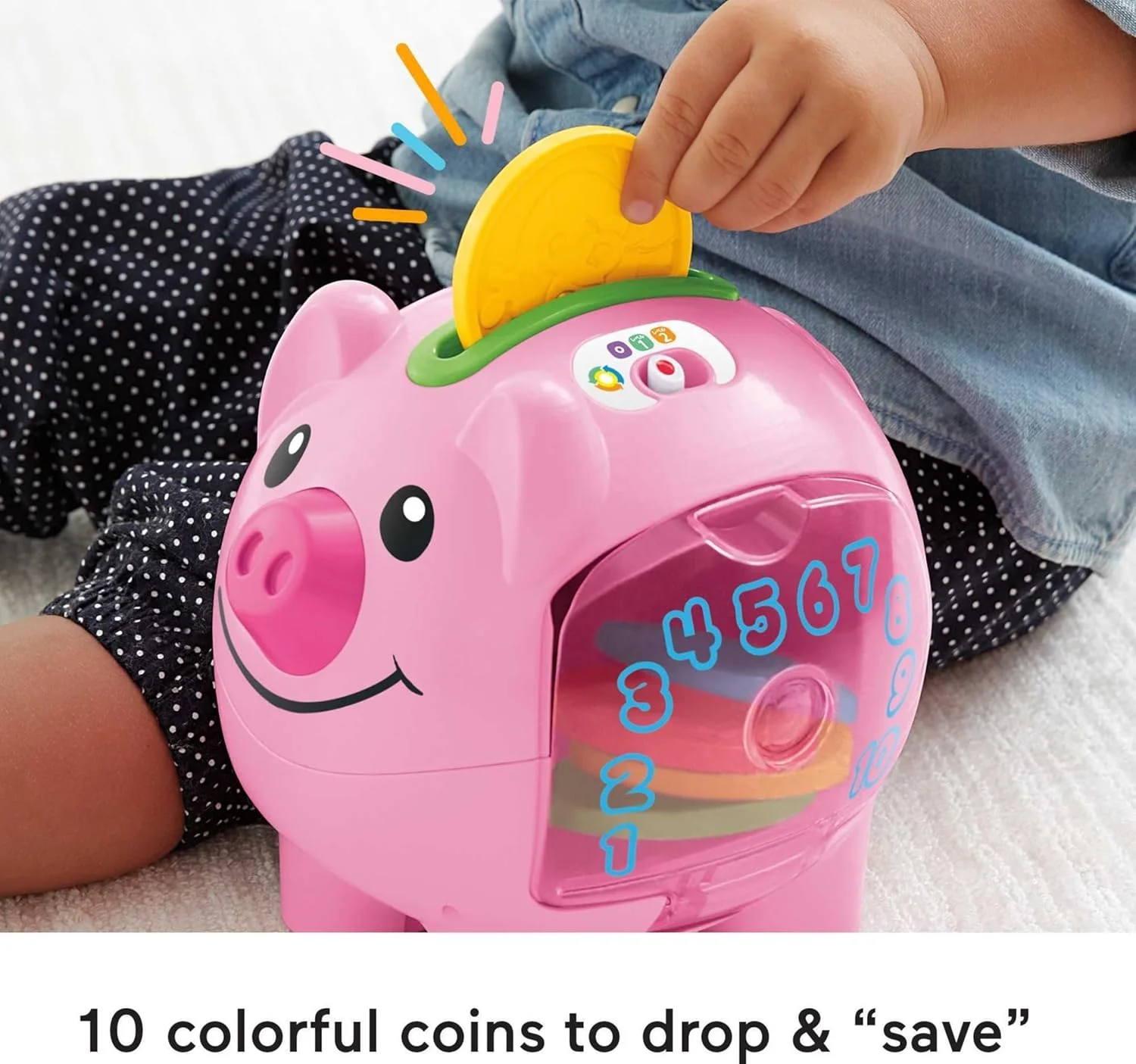 اسباب بازی کودک و نوپا Fisher-Price Laugh & Learn Smart Stages Piggy Bank با آهنگ ها و عبارات آموزشی برای نوزادان 6+ ماه (اختصاصی آمازون) اسباب بازی کودک و نوپا Fisher-Price Laugh & Learn Smart Stages Piggy Bank با آهنگ ها و عبارات آموزشی برای نوزادان 6+ ماه (اختصاصی آمازون)