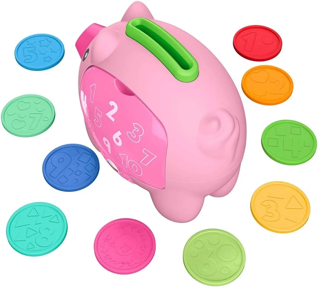 اسباب بازی موزیکال کودکانه Fisher-Price Laugh & Learn Count & Rumble Piggy Bank مدل GJC68 اسباب بازی موزیکال کودکانه Fisher-Price Laugh & Learn Count & Rumble Piggy Bank مدل GJC68