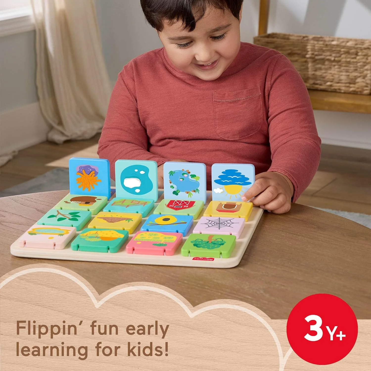 تخته چوبی آموزشی Fisher-Price مدل Lift & Reveal، اسباب بازی فعالیت زودهنگام برای تقویت مهارت های حرکتی ظریف کودکان 3 سال به بالا تخته چوبی آموزشی Fisher-Price مدل Lift & Reveal، اسباب بازی فعالیت زودهنگام برای تقویت مهارت های حرکتی ظریف کودکان 3 سال به بالا