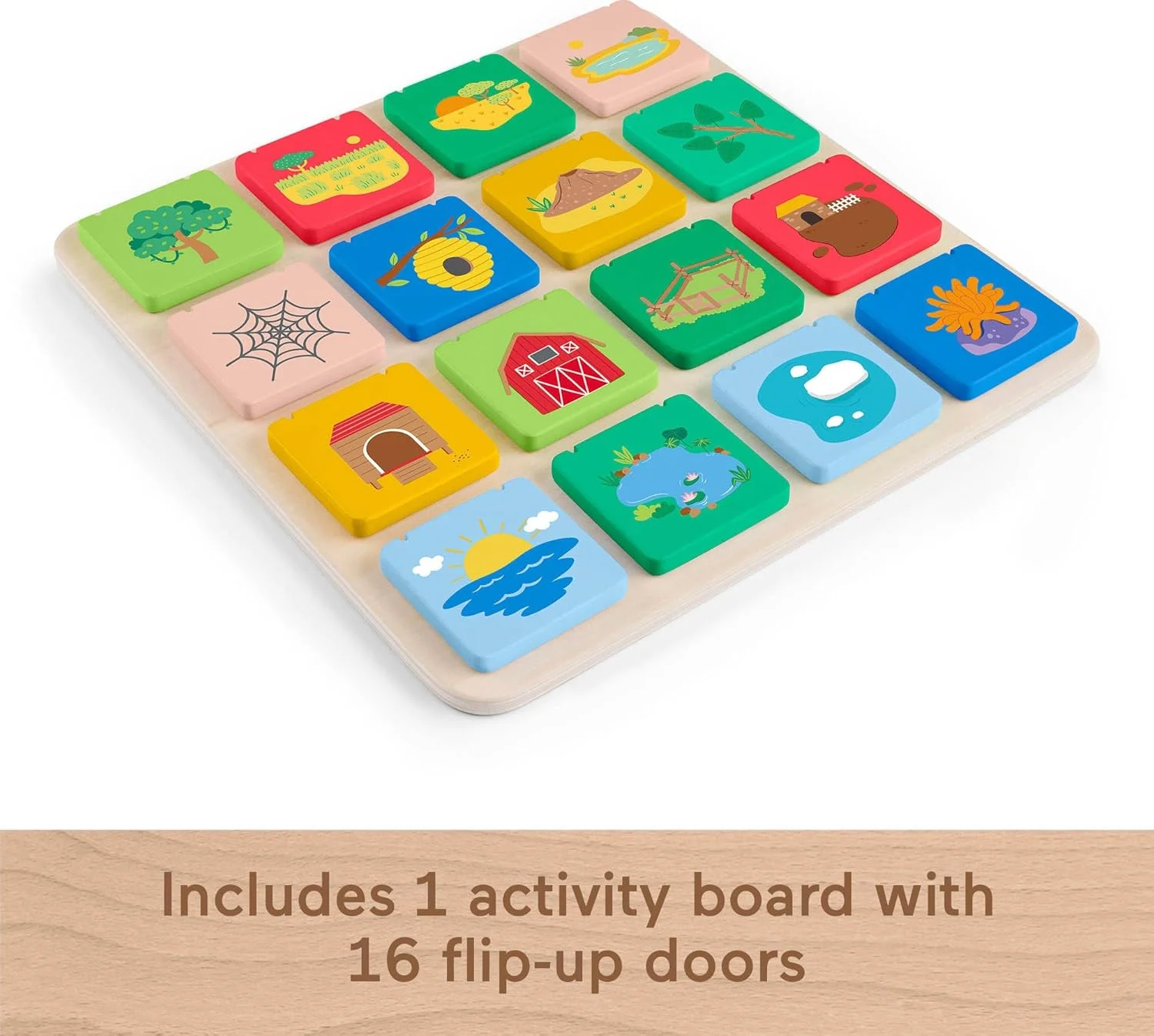 تخته چوبی آموزشی Fisher-Price مدل Lift & Reveal، اسباب بازی فعالیت زودهنگام برای تقویت مهارت های حرکتی ظریف کودکان 3 سال به بالا تخته چوبی آموزشی Fisher-Price مدل Lift & Reveal، اسباب بازی فعالیت زودهنگام برای تقویت مهارت های حرکتی ظریف کودکان 3 سال به بالا