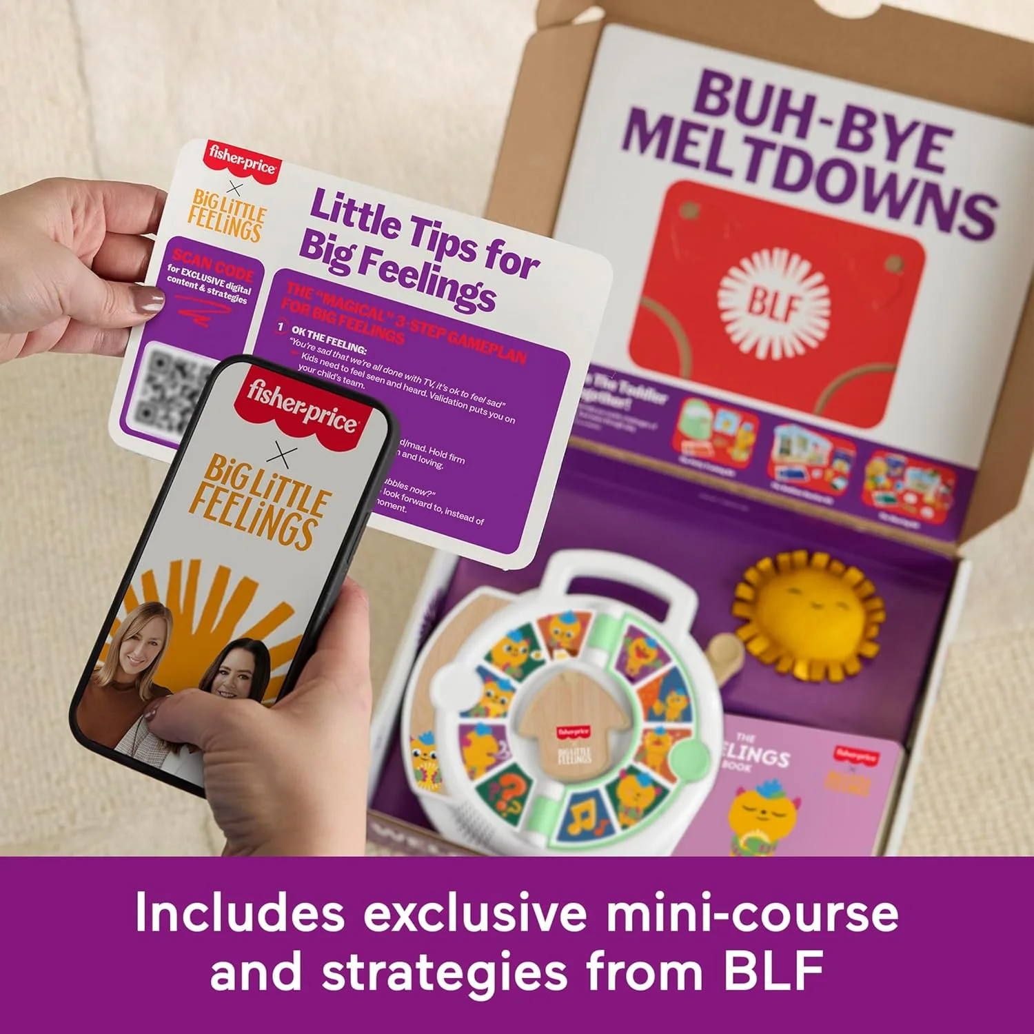 مجموعه آرامش بخش فیشر پرایس برای کودکان نوپا، مجموعه 4 تکه ای از فعالیت ها و نکات فرزندپروری برای رشد اجتماعی و عاطفی کودکان 2 سال به بالا