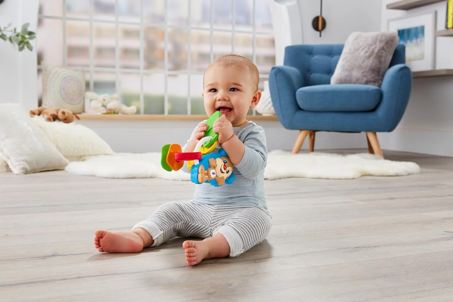 اسباب بازی موزیکال و آموزشی کلیدهای خنده و یادگیری Fisher-Price مناسب 6 تا 36 ماهگی مدل FPH60