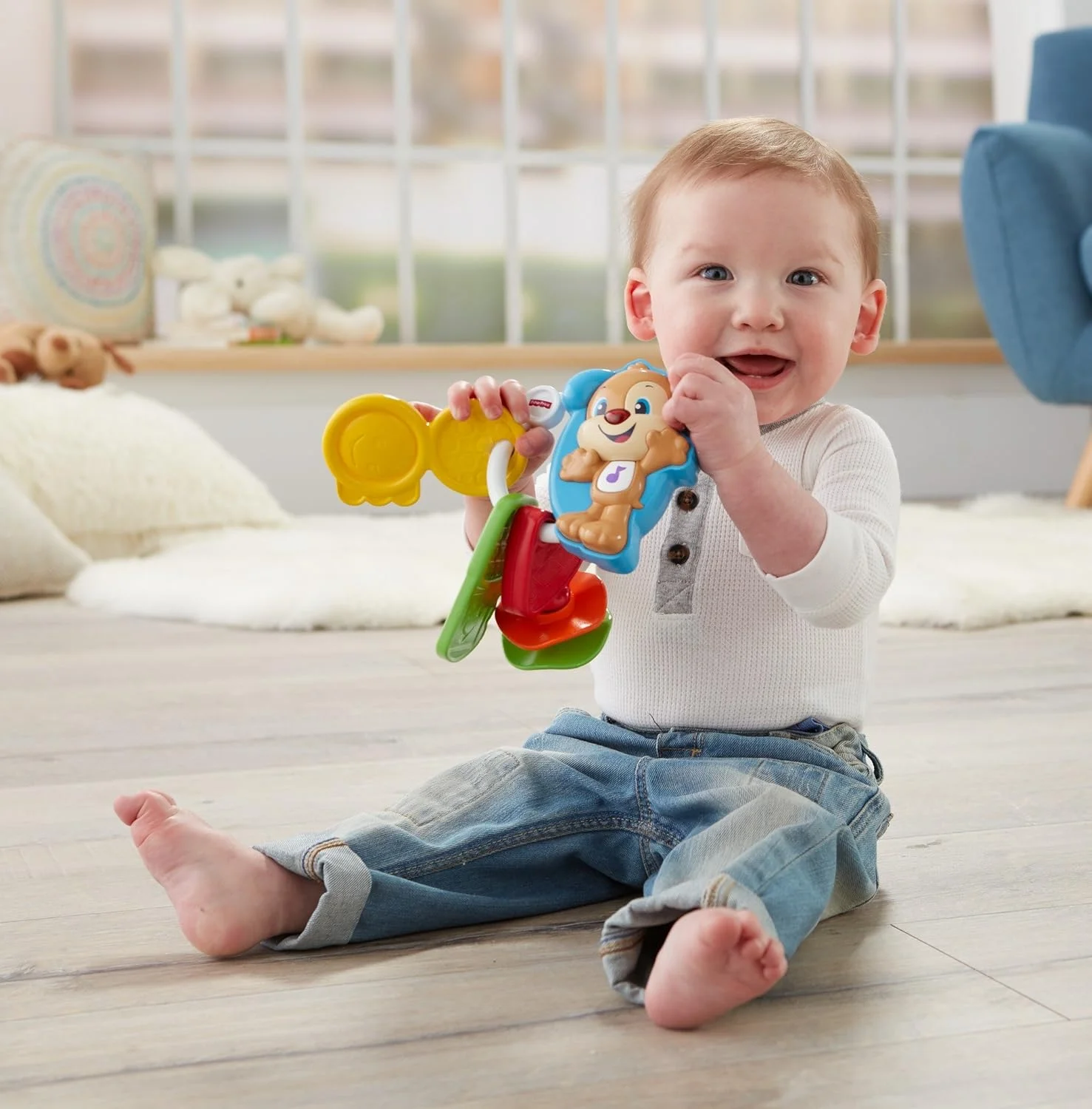 اسباب بازی موزیکال و آموزشی کلیدهای خنده و یادگیری Fisher-Price مناسب 6 تا 36 ماهگی مدل FPH60