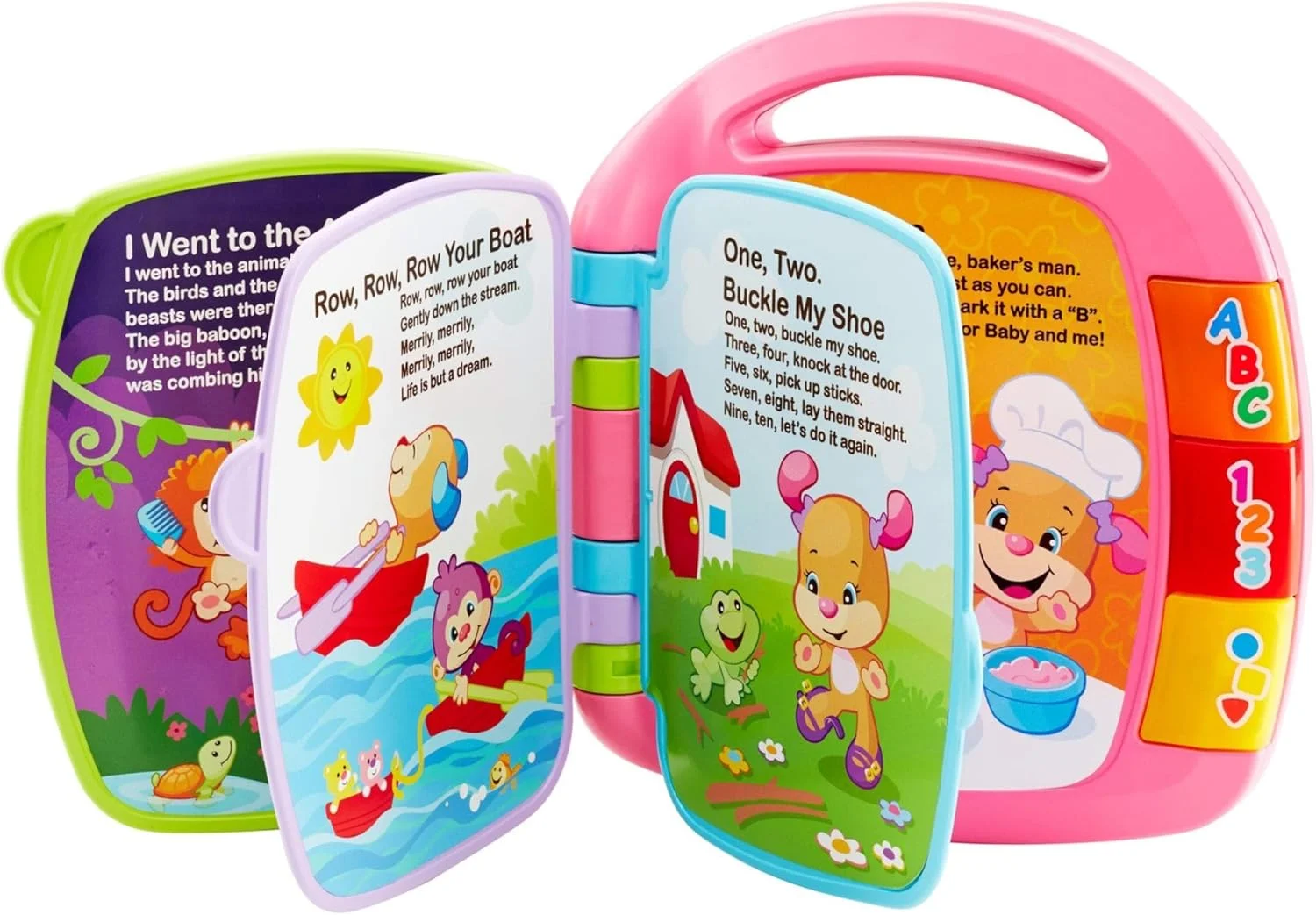 کتاب داستان موزیکال فیشر پرایس مدل Laugh & Learn - کتاب داستان الکترونیکی صورتی