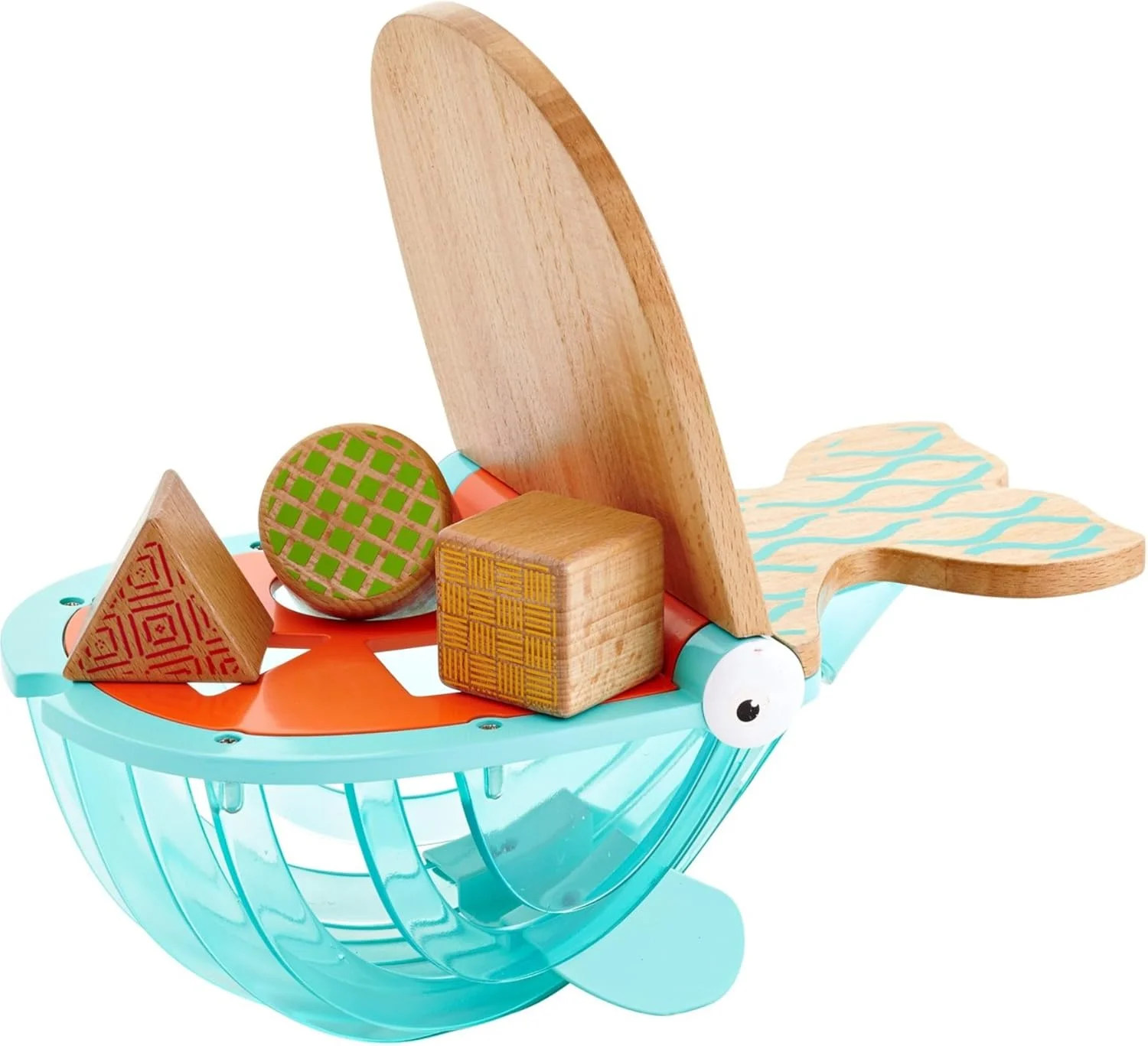 اسباب بازی های چوبی Fisher-Price، مرتب ساز اشکال نهنگ گوژپشت گرسنه