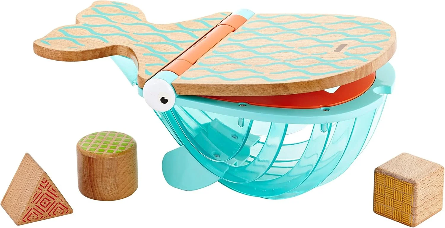 اسباب بازی های چوبی Fisher-Price، مرتب ساز اشکال نهنگ گوژپشت گرسنه