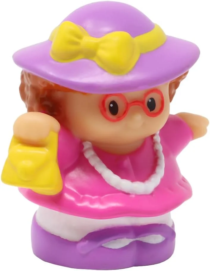 قطعه جایگزین Fisher-Price برای خانه عروسکی Little People Tea Party مدل B3004 - فیگور جایگزین مگی با لباس صورتی و کلاه