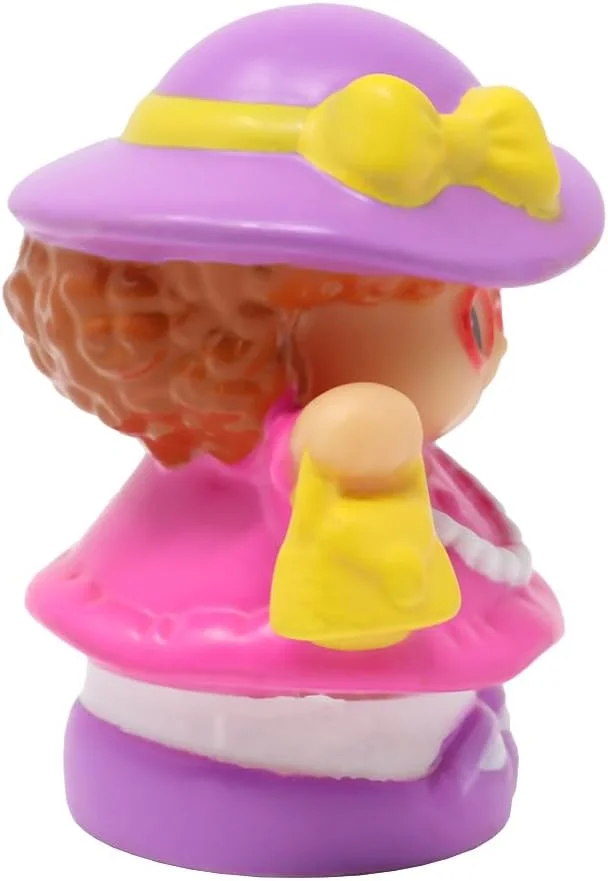 قطعه جایگزین Fisher-Price برای خانه عروسکی Little People Tea Party مدل B3004 - فیگور جایگزین مگی با لباس صورتی و کلاه