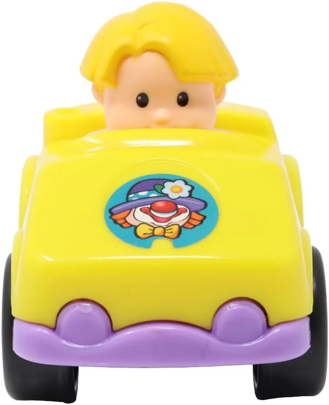 قطعه جایگزین فیشر-پرایس، ماشین چرخ‌دار کوچک با فیگور ادی، مناسب برای مجموعه بازی پارک تفریحی Y8854